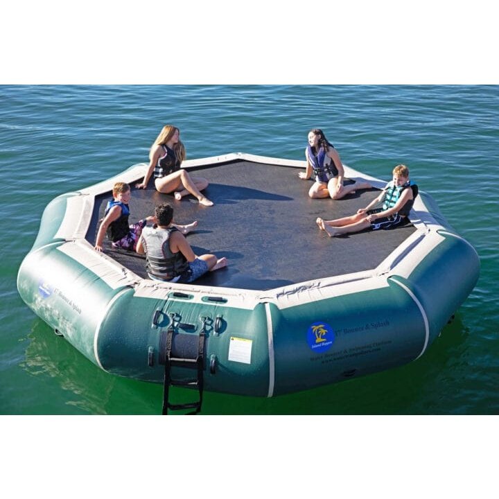 Island Hopper Water Trampolines - 17' Island Hopper "Bounce & Splash"  - 17'BNS- GR