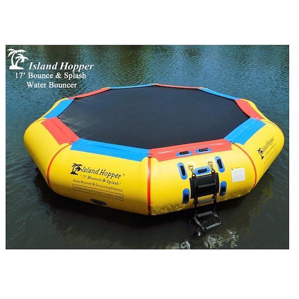 Island Hopper Water Trampolines - 17' Island Hopper "Bounce & Splash"  - 17'BNS- GR