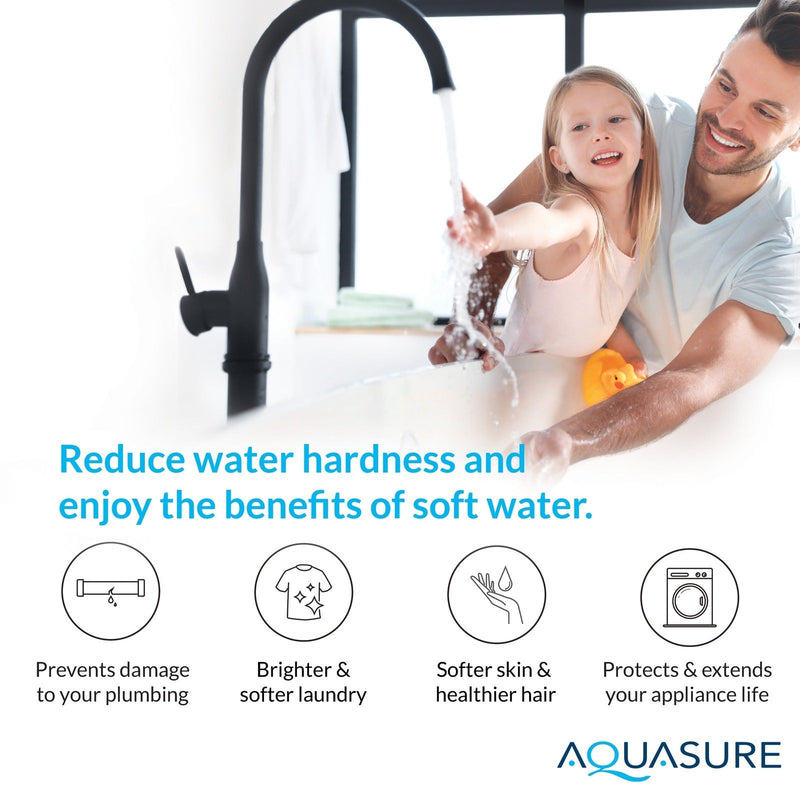 Aquasure Harmony Series | 48,000 Grains Water Softener w/ Fine Mesh Resin and Pleated Sediment Filter