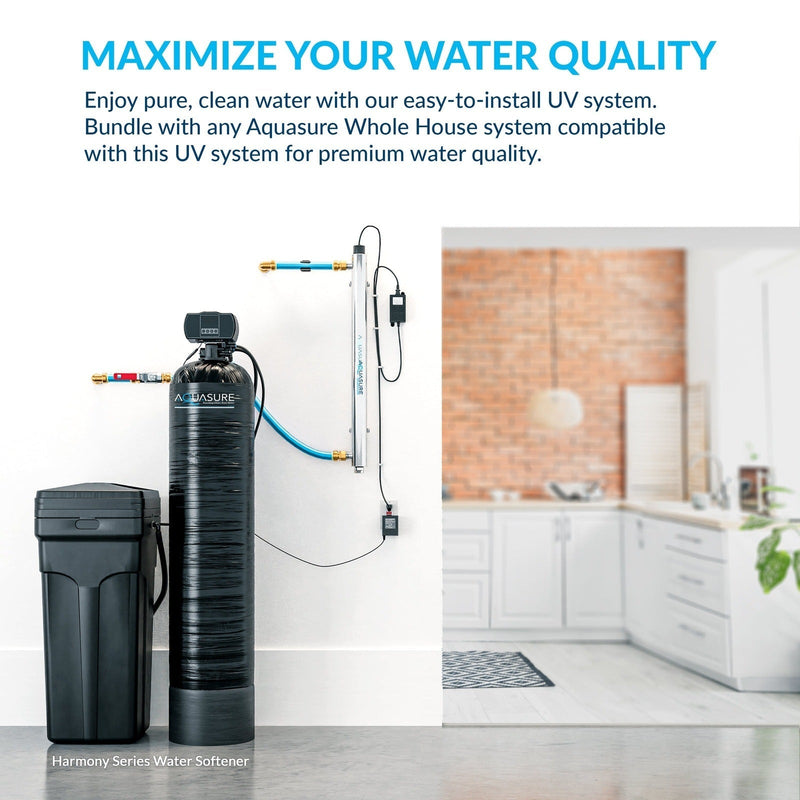 Signature Series | 64,000 Grains Water Softener with 12 GPM Quantum UV Sterilizer System and Triple Purpose Carbon Pre-Filter