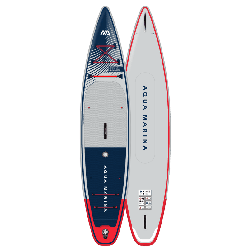 Aqua Marina 12′ 6″ Hyper (Navy) - Touring iSUP, 3.81m/15cm, with coil leash