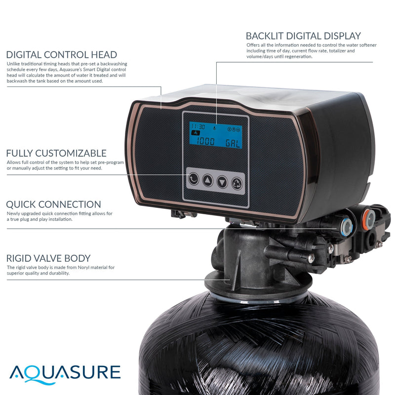 Aquasure Harmony Series | 48,000 GRAINS Water Softener & Triple Purpose Pre-Filter