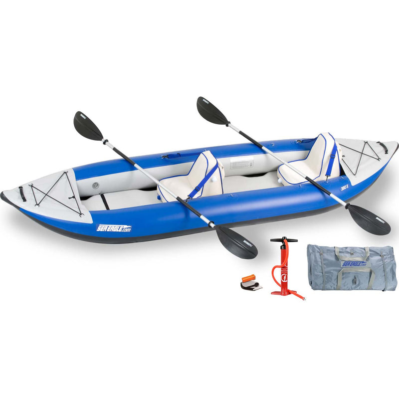 Sea Eagle Explorer 380X Inflatable Kayak Deluxe Tandem Package