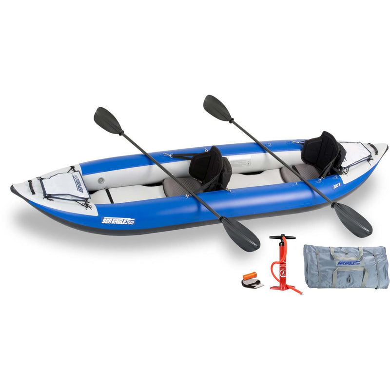 Sea Eagle Explorer 380X Inflatable Kayak Pro Carbon Tandem Package